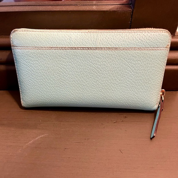 Kate Spade Turquoise Wellesley Neda Wallet Zip Around Cardholder Clutch - Picture 2 of 16